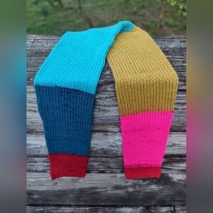 new knit Colorblock scarf. Rainbow 🌈